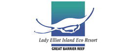 A text and graphic logo reading Lady Elliot Island Eco Resort Great Barrier Reef