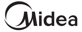 Black text logo reading Midea